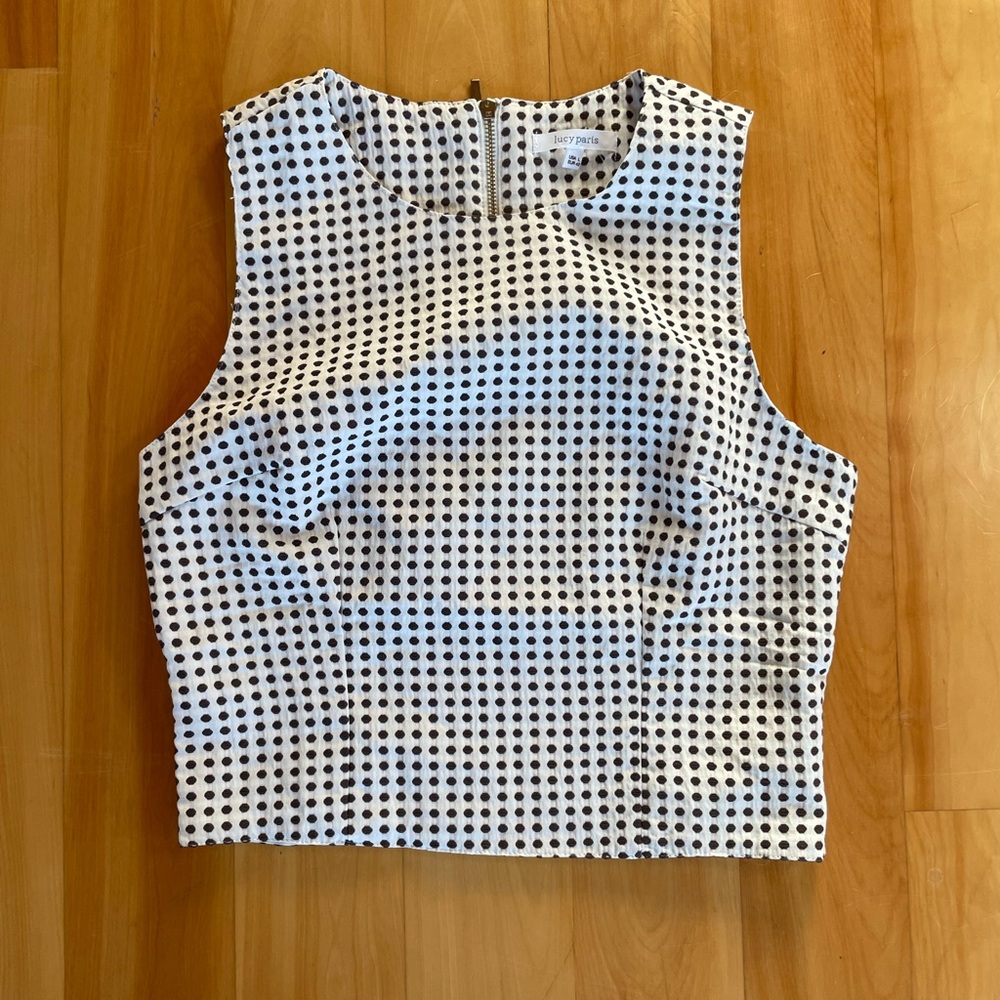 Lucy Paris Sleeveless Cropped Cut Out Tank